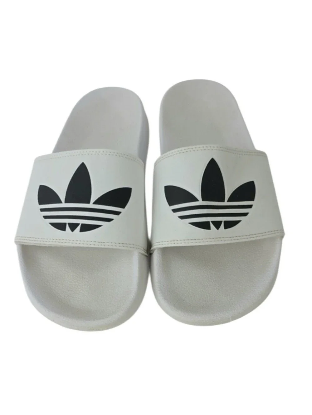 Adidas Adilette Lite Slides Mens Size 8 White Trefoil Sandals Slip On Comfort‎